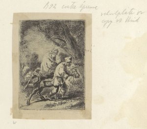 Voo para o Egipto: placa pequena
Recueil de Rembrandt por H. L. Basan, 1807/1808, 65 (124) (título da série)
Recueil de quatre-vingt-cinq estampes originales (título da série) de Anonymous