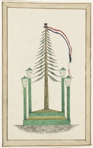 Árvore da liberdade plantada em Middelburg, 1795 de Anonymous
