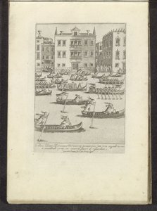 Competição de gôndolas e barcos a remo em Veneza Cenas da vida veneziana (título da série) Habiti d