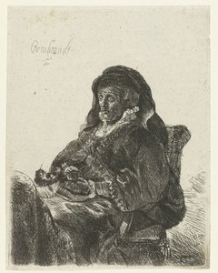 Viúva com luvas pretas
A mãe viúva de Rembrandt de Anonymous