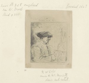 Zelfportret van Willem Drost voor de ezel
Colecção de oitenta e cinco estampas originais (título da série) de Anonymous