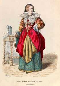 Uma nobre senhora de Paris 1633 - Uma nobre do século XVII em Paris - coleção particular de Anonymous Anonymous