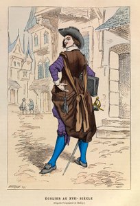 Um académico (académico, universidade) em Paris no século XVII - Bolseiro em Paris no século XVII - colecção privada de Anonymous Anonymous