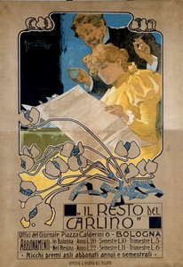 Cartaz publicitário para "Il resto del Carlino". de Anonymous Anonymous