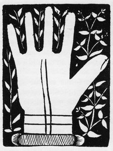 Chiromancia - Dupla Linha Saturniana - Gravura 1545 em "A Arte do Quimio" de Andre Corvo - Coleção Particular de Anonymous Anonymous