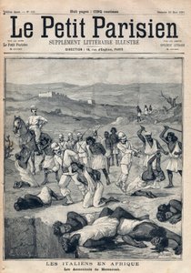 Conquete the Erythree pela Itália. Os assassinatos de Massaouah (Erythree). Gravura em "Le petit Parisien" de 22-03-1891. Coleção privada. de Anonymous Anonymous