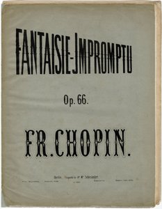 Página de capa da edição alemã do Fantaisie-Impromptu, Op. 66 - Frederic Chopin (1810-1849). Litografia, ca. 1856. Coleção Particular de Anonymous Anonymous
