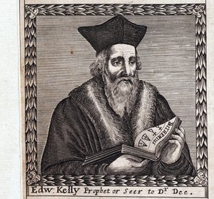 Edward Kelley ou Edward Talbot (1555-1597) - Oeuvre anonyme, gravura de Anonymous Anonymous