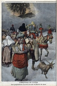 Eruption of Mount Etna, ilustração do 