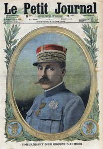 Primeira Guerra Mundial 1914-1918 (Guerra 14-18). Retrato do General Auguste Dubail (1851-1934). No "Le Petite Journal", em 5/03/1916. Coleção Particular de Anonymous Anonymous