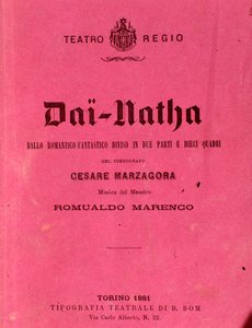 Primeira página de partitura Dai-Natha, ballet de Romualdo Marenco de Anonymous Anonymous