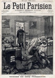 Cinco suicídios na Avenida Marceau, em Paris. No "Le Peute Parisien" em 21/11/1897. Coleção Privada de Anonymous Anonymous