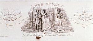 Frontispício de I Due Figaro, ópera de Alessandro Speranza de Anonymous Anonymous