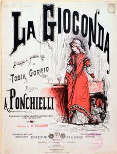 Frontispício de La gioconda, ópera de Ponchielli de Anonymous Anonymous