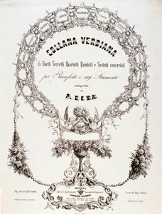 Frontispício de uma colecção de partituras musicais de Giuseppe Verdi de Anonymous Anonymous