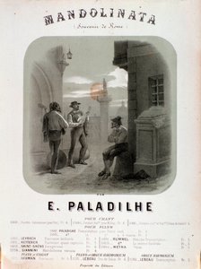 Frontispício da partitura de Mandolibata de E Paladilhe de Anonymous Anonymous