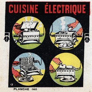 Usos domésticos de electricidade: cozinha eléctrica com grelhador. Ilustração anónima de 1925. Coleção particular. de Anonymous Anonymous