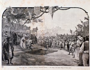 Ilustração para a última cena de The Mastersingers of Nuremberg de Wagner, para a representação no Teatro alla scala de Anonymous Anonymous