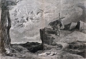 Ilustração para a ópera O Walkyrie no Anel do Nibelung de Wagner de Anonymous Anonymous