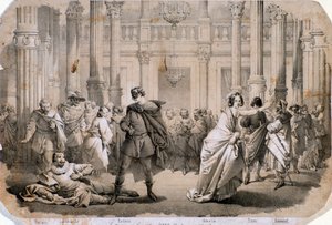 Ilustração de Uma bola mascarada, ópera de Giuseppe Verdi de Anonymous Anonymous