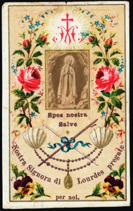 Imagem piedosa de Nossa Senhora de Lourdes. Colecção privada do século XX de Anonymous Anonymous