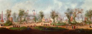 Vista panorâmica da Exposição Universal de 1867 em Paris Pintura Anónima. Sol de 1867. 0,49x2,9 m Paris, Musee Carnavalet de Anonymous Anonymous