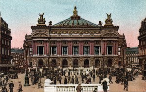Paris: vista da fachada da Ópera feita por Charles Garnier (1825-1898) e da estação de Metro da Place de l