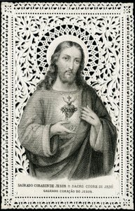 Imagem piedosa: Jesus com coração sagrado (gravura) de Anonymous Anonymous