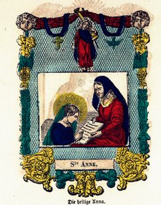 Imagem piedosa: Santa Ana. Gravura do século XIX Colecção privada de Anonymous Anonymous