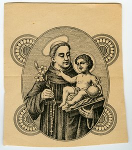 Imagem piedosa: Santo Antônio de Pádua (gravura) de Anonymous Anonymous