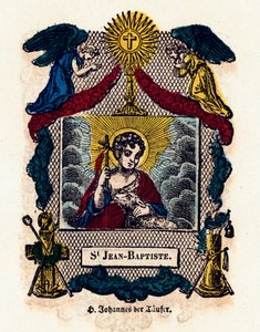 Imagem piedosa: São João Baptista. Gravura do século XIX Colecção privada de Anonymous Anonymous