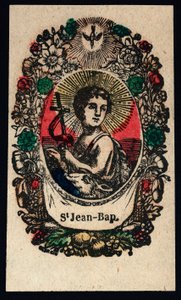 Imagem piedosa: São João Baptista. Gravura do século XIX Colecção privada de Anonymous Anonymous
