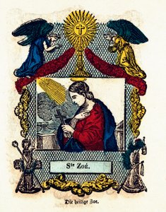 Imagem piedosa: Santa Zoe. Gravura do século XIX Colecção privada de Anonymous Anonymous