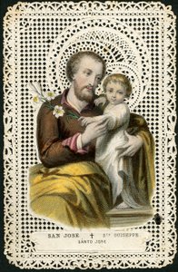 Imagem piedosa: São José e Jesus (gravura) de Anonymous Anonymous