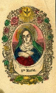 Imagem piedosa: A Virgem Maria (Impressão epinal) de Anonymous Anonymous