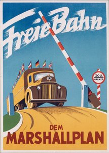 Plan Marshall ou Programme de reblissement europeen (Programa Europeu de Recuperação ou ERP) (1948-1952) - Passagem livre para o Marshall Plan par Anonymous de Anonymous Anonymous
