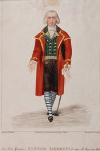 Retrato de Don Geronio interpretado por Debegnis, personagem de O turco na Itália, ópera de Gioaccino Rossini de Anonymous Anonymous