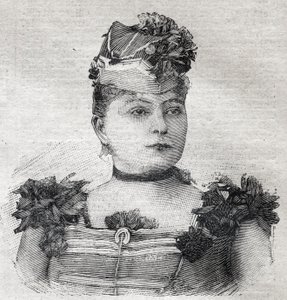 Retrato de Eugenie Weiss, conhecida como Jenny Baronesa de Rahden, membro da trupe de circo bresiliano e autora do livro "O romance de L