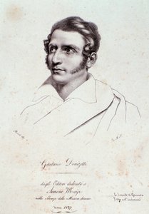 Retrato de Gaetano Donizetti (gravura de Anonymous Anonymous