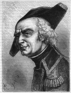 Retrato do General Luc Simeon Auguste Dagobert (1736-1794). Gravura de 1866 em "Histoire de la Revolution francaise" de Adolphe Thiers. Coleção particular. de Anonymous Anonymous