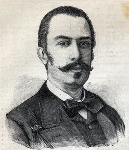 Retrato de Giovanni Giolitti (1842-1928) político italiano, Presidente do Conselho de Ministros. Gravura em "Le Petro Parisien". de Anonymous Anonymous