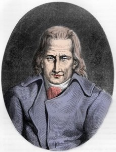 Retrato de Jacques Cazotte, autor francês - Retrato de Jacques Cazotte (1719-1792) - Gravura de 1863 em "Le Livre Rouge - Histoire De L