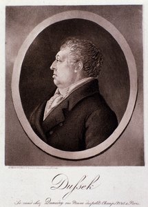 Retrato de Jan Ladislav Dussek (gravura) de Anonymous Anonymous
