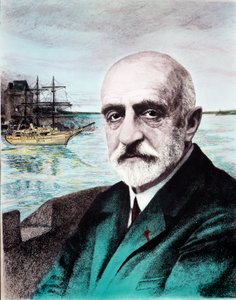 Retrato de Jean Baptiste Charcot (1867-1936), médico, explorador das zonas polares. Colecção privada do século XX de Anonymous Anonymous