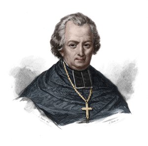 Retrato de Jean Lefebvre de Cheverus (1768-1836) Cardeal francês, arquebancada de Bordeaux em "Retratos e história dos homens úteis: homens e mulheres de todos os países e condições, que adquiriram direitos ao reconhecimento dos homens" publicado e pr de Anonymous Anonymous