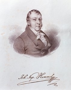 Retrato de Johann Nepomuk Hummel (gravura) de Anonymous Anonymous