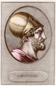 Retrato de Leónidas 1, Rei de Esparta de - 491 a - 480. Gravura. Colecção privada. de Anonymous Anonymous