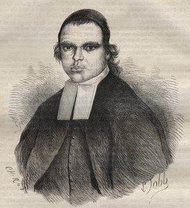 Retrato de Louis Bonafous, em religião Frere Leotade, acusado de estupro e assassinato. Morreu no Toulon Bagne, a 27 de Janeiro de 1850. Gravura em "Histoire des bagnes depuis leur création à nos jours" (1877) de Pierre Zaccone (1817-1895) (Colonia Penale  de Anonymous Anonymous