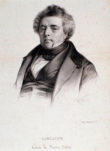 Retrato de Luigi Lablache (1794-1858) cantor de ópera italiano e francês Engraving. Século XIX. Coleção privada milanesa. de Anonymous Anonymous