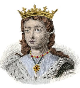 Retrato de Margarita de Anjou, Rainha de Inglaterra (1429-1482) Gravura do século XIX. Milanês de Anonymous Anonymous